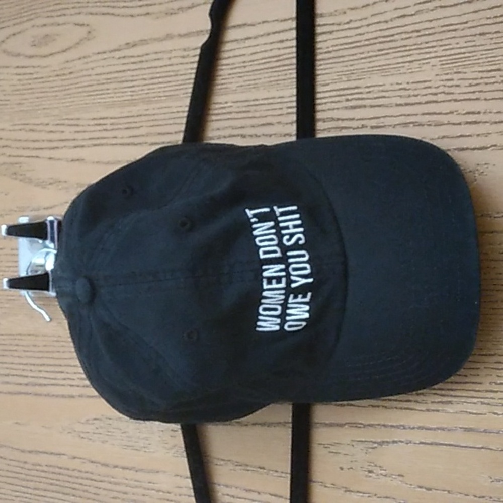 Black Baseball Hat "Women Don't Owe You Adjustable Dad Hat